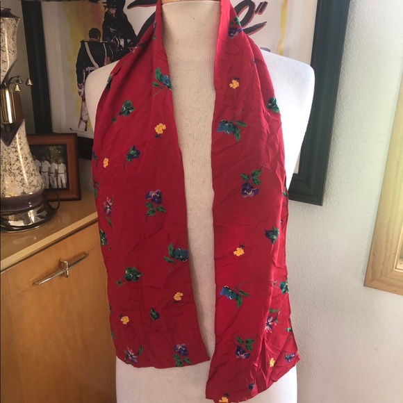 SOLD Vintage 1940s Scarf Floral rectangle Turban - Picture 7 of 7